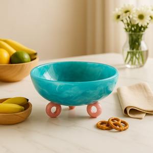 Tazón de resina epoxi artístico contemporáneo para una decoración de mesa única que mejora el estilo de servir con un toque moderno. - Product Image 1