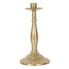 Support de bougie conique en laiton fait main, style vintage européen français, doré, impression sérigraphique, pour Noël et la maison - Product Image 1