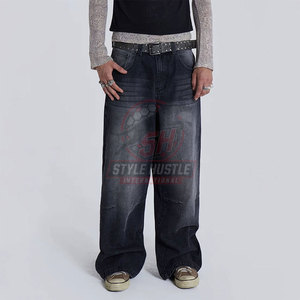 Pantalones de hombre para uso en exteriores, estilo nuevo, lavados, de la mejor calidad, color sólido, estilo baggy, a precio económico. - Product Image 2