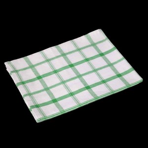 Serviette de cuisine tissée à carreaux teints en fil, 100 % coton, d'Inde, rouge et blanc, prix en ligne - Product Image 3