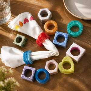 <b>Resin</b> epoxy handcrafted napkin ring wedding <b>table</b> decoration here gifts custom names here - <b>top</b> seller - Product Image 3