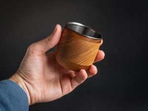Copa corta de madera para cócteles, hecha a mano, con interior de acero, estilo rústico, para bares, restaurantes y resorts de lujo. - Product Image 3