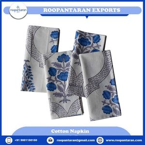 Servilletas de Tela con Estampado Floral Azul Vintage al Mejor Precio, 45x45 cm, 4 Piezas, Servilletas Rectangulares para Decoración del Hogar - Product Image 2