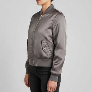 Blouson Bomber Homme Zippé de Haute Qualité avec Col Montant Personnalisé en Tissu Toile Épais Imprimé pour l'Hiver – Vente en Gros - Product Image 5