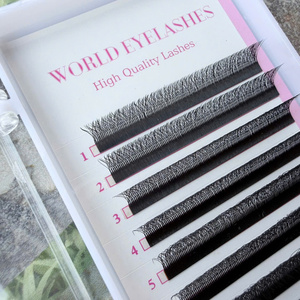 Pestañas Postizas Nhu Y, Volumen 0.07mm, Forma W YY, Extensión MIX, Pestañas Individuales, Naturales, Suaves, de Pelo Sintético, Acabado Mate Ligero - Product Image 3