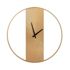 Modern Gold Arc Metal <b>Wall</b> <b>Clock</b> with Open Circular Design for Artistic Living Room Decor and Contemporary Luxury Home Interior - Product Image 6
