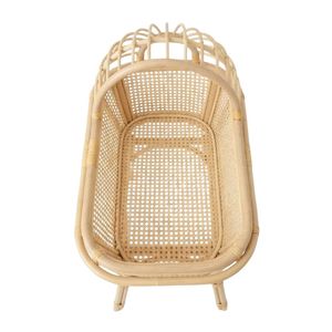 Berceau en rotin de haute qualité pour poupées, berceau en rotin pour enfants, jeu d'imitation, mobilier pour poupées, usine du Vietnam, prix abordable - Product Image 2