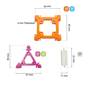 98 pièces de blocs de construction STEM, jouet mathématique rotatif, vente en gros OEM pour l'école et la maison - Product Image 2