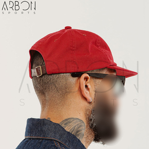 Wholesale Rate Premium Quality New Arrival Custom Logo Vintage Washed <b>Red</b> 5 Panel Adjustable Distressed Soft Sports Caps - Product Image 5