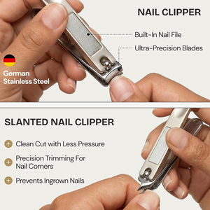 Estuche de Cuero de Buena Calidad, Superventas, Nuevo y Moderno Set Profesional de Manicura y Pedicura de Acero Inoxidable para Venta al Por Mayor - Product Image 2