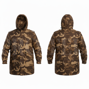 Whole Sale Protective Clothing Custom Camouflage Hooded Waterproof Outdoor <b>Jacket</b> Windproof Lightweight <b>Utility</b> Coat for <b>Men</b> - Product Image 4