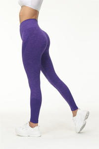 Leggings de yoga personnalisés, solides, respirants, à séchage rapide, taille haute, écologiques, pour femmes et hommes – Compression sans couture pour l'entraînement en salle de sport, effet beurre - Product Image 4
