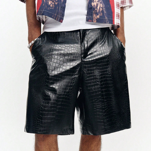 Shorts en cuir pour hommes, réutilisables, confortables, durables, couleur noire 2026, fabriqués sur mesure par un bon fournisseur - Product Image 1