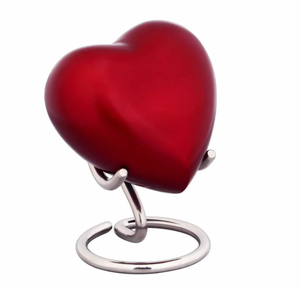 Plain Blue European Style Heart <b>Keepsake</b> Pet Cremation Urn with Storage Function <b>Memorial</b> Ashes Container Customizable Design - Product Image 3