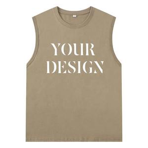 Wholesale Custom <b>Mens</b> 100% Cotton Anti-Pilling Breathable Fitness Bodybuilding <b>Singlet</b> O-Neck - Product Image 4