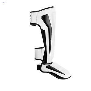 Protège-tibias en cuir en gros pour le kick-boxing et le Muay Thai, avec logo personnalisé, pour adultes, protection des tibias et des jambes pour le fitness - Product Image 3