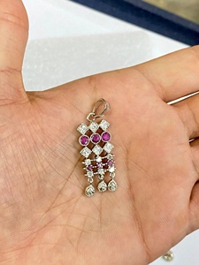 New Arrival <b>Ruby</b> Gemstone Pendant Set 22K Yellow Gold Plated Wedding Jewelry <b>Ruby</b> <b>Necklace</b> Earrings Gift for Women - Product Image 2