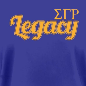 Camiseta Legacy de la Hermandad Sigma Gamma Rho, Azul, para Mujer, con Estampado Gráfico, Manga Corta, Cuello Redondo, Letras Griegas, Estilo Casual, Personalizada - Product Image 2
