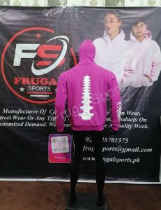 Sweat-shirt à capuche zippé personnalisé avec appliqué en relief, en coton épais, broderie de logo personnalisée - Product Image 3