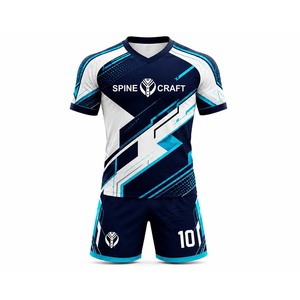 เสื้อฟุตบอลแบบซับลิเมชั่นสั่งทำพิเศษ OEM/ODM แห้งเร็ว 100% โพลีเอสเตอร์/สแปนเด็กซ์ แขนสั้น เอวสูง มีกระเป๋า เหมาะสำหรับทุกเพศ ทุกวัย สำหรับทีม - Product Image 3