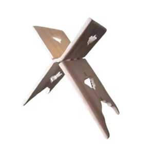 Support de livre pliable en bois Rehal avec panneaux découpés sculptés, design en forme de X, fait main, support durable pour Coran et textes sacrés - Product Image 6