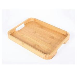 Bandeja de Servir Desayuno de Madera Desechable Ecológica Decorativa con Asas, Impresión de Logotipo Personalizado, Estilo Simple, Apta para Lavavajillas y Microondas - Product Image 1