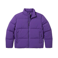 Blouson d'hiver matelassé pour homme, col montant, fermeture éclair, doudoune à logo personnalisé, vêtement d'extérieur décontracté, tenue d'hiver