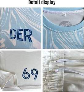 Vente en gros d'uniformes de football Palestine personnalisés OEM/ODM imprimés, col en V, manches courtes, séchage rapide, respirants, légers, 100% polyester - Product Image 2