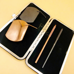 <b>Square</b> Shape Eyelash Extension <b>Mirror</b> Rose gold plasma Color And Black Powder Coated Color Lash Artist Tool And magnetic Case - Product Image 4
