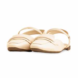 WN5392 Sandales à talons pour femmes Design dos ouvert en couleur blanche - Product Image 3