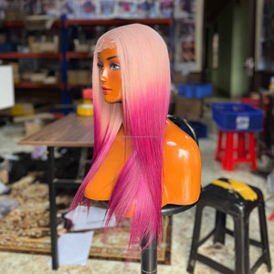 Perruques lisses en cheveux humains européens, Lace Front sans colle, densité 200%, cheveux bruts vietnamiens, couleur personnalisée - Product Image 3