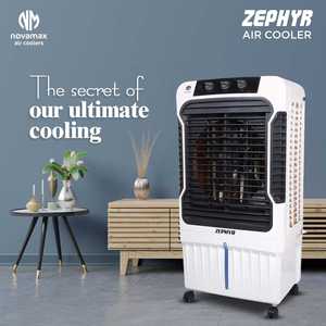 Meilleur refroidisseur d'air désertique ZEPHYR 90 LTR, aspect moderne avec grille avant et roues verrouillables pour le refroidissement des pièces et des bureaux - Product Image 4
