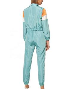 Conjunto Deportivo Cortavientos Colorblock para Mujer, Chaqueta Ligera con Cierre y Pantalones Jogger, Atuendo Deportivo de Dos Piezas Estilo Urbano Moderno - Product Image 5