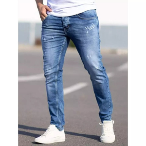 2023 High Street Breathable Slim Modern <b>Jeans</b> for Men Custom Colors High Quality Dark Denim Pants Mid Wholesale Cheap Price - Product Image 4