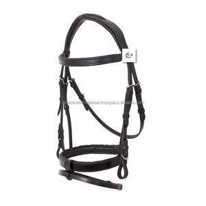 Brida de caballo de cuero de alta calidad con banda de cejas de cristal logotipo personalizado Halter deportivo occidental Ecuestre para montar al aire libre - Product Image 2