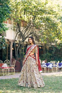Elegant Traditional Printed Lehenga Choli Premium Tussar Silk Wedding & Festival Wear Handcrafted Indian Ethnic Bridal Outfit - Product Image 2