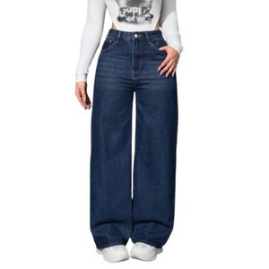 Jean en denim pour femme Whishker Stone Blue, coupe classique, 100% coton, léger, écologique, respirant, style streetwear, taille 26 40 - Product Image 1