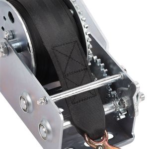 Cabrestante manual de trinquete de alta resistencia para remolque de barco, 2500 lb, correa de poliéster de 23 pies, para ATV UTV - Product Image 5