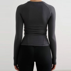 Camiseta de Yoga, Absorbe la Humedad, Compresión, Ajuste al Cuerpo, Alta Elasticidad, Ropa Deportiva Transpirable, Manga Larga, Ropa de Fitness - Product Image 2