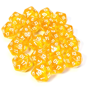 Acrylic Transparent Yellow <b>Polyhedral</b> <b>Dice</b> D20 Resin DND <b>Dice</b> for RPG Tabletop Game Game Accessories Board Game - Product Image 5