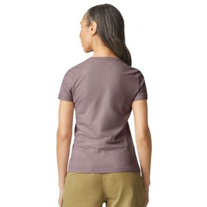 Camiseta de algodón suave para mujer al por mayor, de manga corta, cuello redondo, transpirable, ligera y cómoda para el día a día - Product Image 2