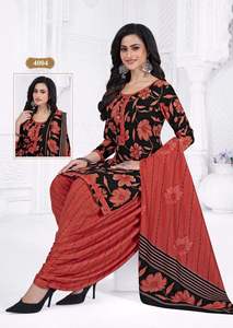 Costume Patiyala indien en coton, prêt-à-porter, pour usage quotidien, à prix bas, grandes tailles disponibles pour robe de tous les jours. - Product Image 3