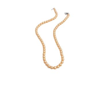 Collier en perles haut de gamme Gentle Orange Shi Home pour femmes, chaîne de clavicule en verre polyvalente, luxe léger - Product Image 5