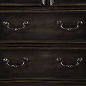Steve Silver Rhapsody <b>Panel</b> Bed features a luxurious dark black finish and an upholstered <b>headboard</b> with button tufting - Product Image 6