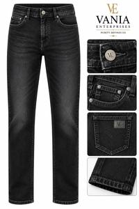 Jeans de Mezclilla Azul para Hombre, Estilo Vintage, Corte Holgado, Peso Medio, Tejido Desgastado, Servicio OEM Personalizado - Product Image 2