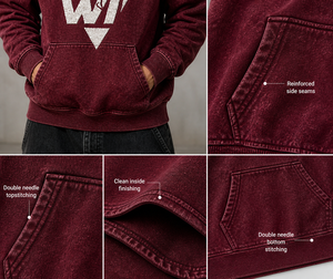 Sudadera Casual Lavada para Hombre, Estilo Distressed, Básica, Oversize, de Algodón, Urbana, Premium, Streetwear, Conjunto de Ropa Cómoda - Product Image 3