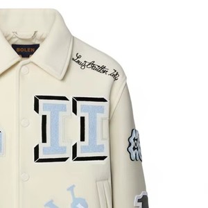 Custom Embroidered <b>Leather</b> <b>Jacket</b> Vintage Biker Coat Premium Genuine <b>Leather</b> OEM ODM Wholesale Sample Service - Product Image 3