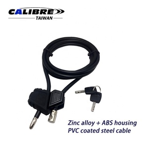 TAIWAN CALIBRE 2000mmL x 8mm Diameter Double-Loop Function Adjustable <b>Cable</b> <b>Lock</b> <b>with</b> Key, <b>cable</b> <b>lock</b> bicycle - Product Image 2