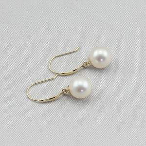 Pendientes de Perlas de Agua Dulce de Alta Calidad para Mujer, de 7-11 mm, Estilo Mantou, Simples y Elegantes - Product Image 2