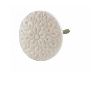 ลูกบิดกระดูกตู้ลายดอกไม้สไตล์วินเทจสำหรับตกแต่งห้องนั่งเล่นทำมือลิ้นชักเฟอร์นิเจอร์ทำมือ - Product Image 1